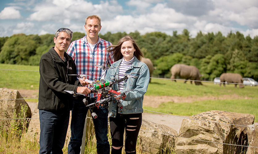 Drone technology at Knowsley Safari Park