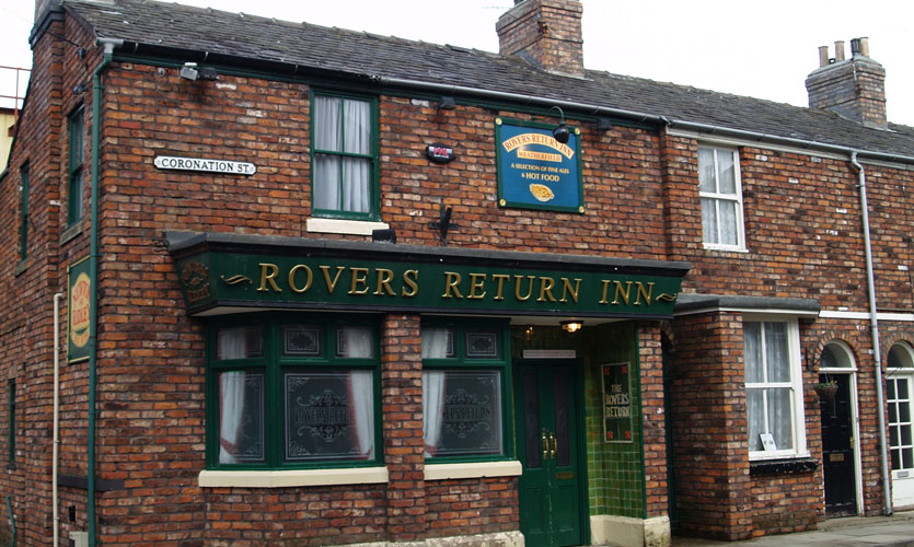 Rovers Return Inn on the Coronation Street set
