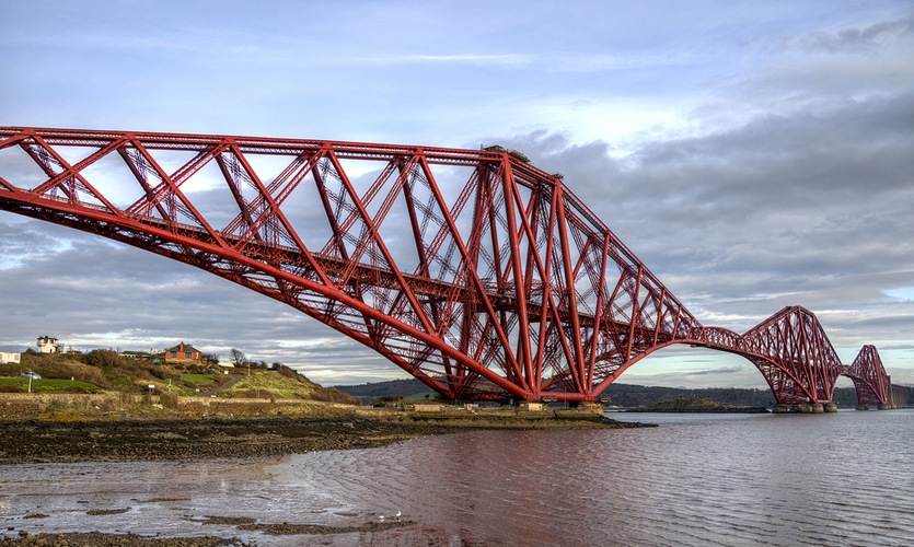 The Forth Railway Bridge in Scotland