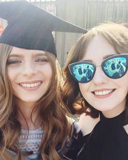 Beth Gribbin and friend at graduation