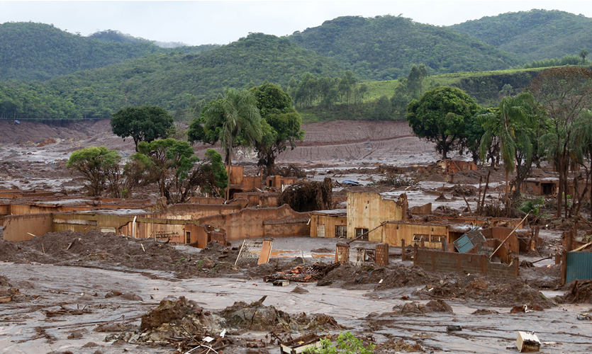 The village of Bento Rodrigues, buried under toxic sludge
