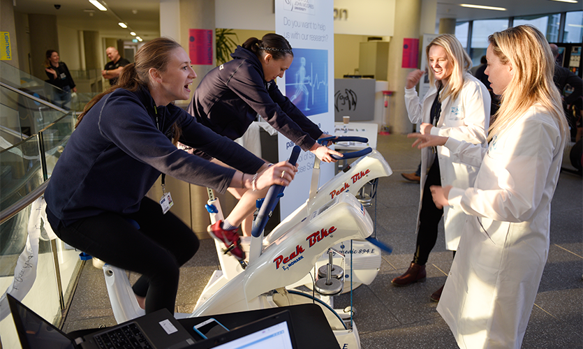 Sport Scientists showed visitors how High Intensity Interval Training could improve their health and fitness. 