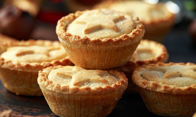 Mince pies at Christmas