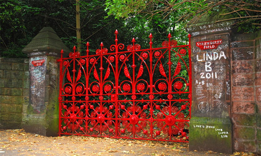 Famous Stawberry Fields Gate 
