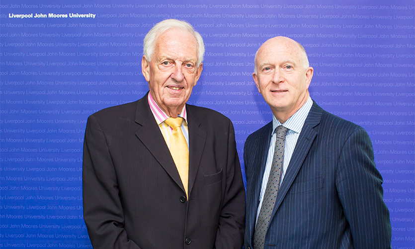 Vice-Chancellors celebrate university milestone: Professor Peter Toyne and Professor Nigel Weatherill 