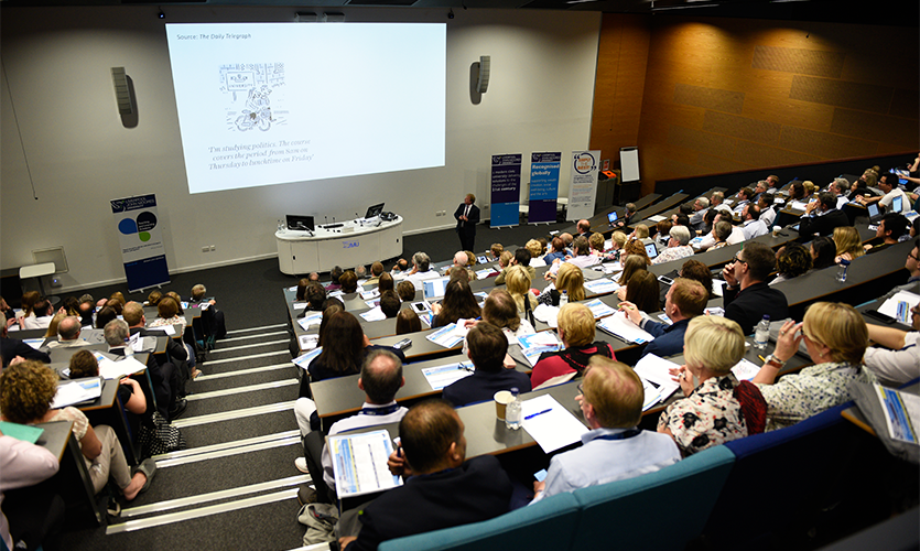 Image showing an audience listening to a lecture