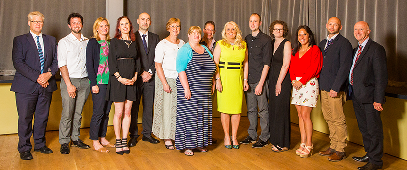 Group shot of the teaching and Learning Award winners