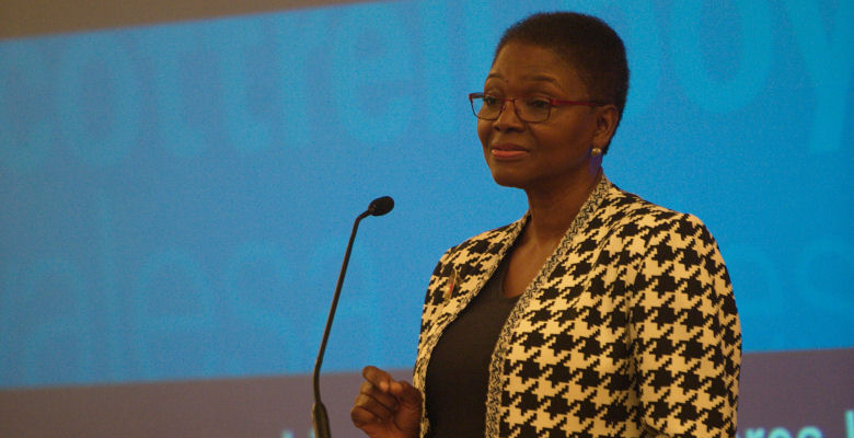 Image of Baroness Amos presenting Roscoe Lecture