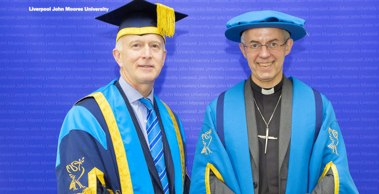 LJMU Vice-Chancellor with the Archbishop of Canterbury 