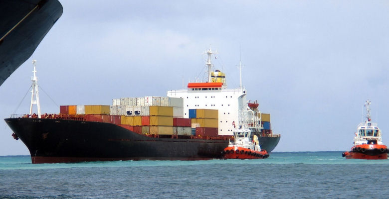 Image of cargo ship in sea