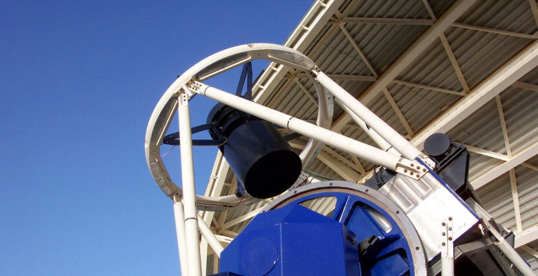 Image of the Liverpool Telescope against a blue sky