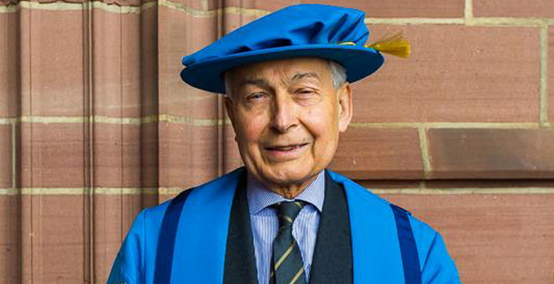 Image of Frank Field MP in Honorary Fellow robe and hat