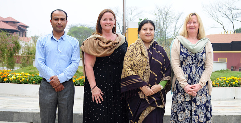 Nepal President with LJMU staff