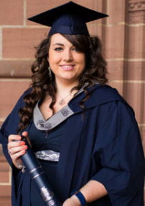 Image of Leanne Ellis in cap and gown