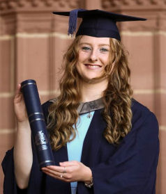 Image of Daniella Laverty in cap and gown