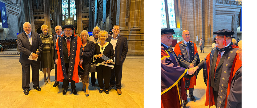 Dr Alistair Beere with friends and family at LJMU graduation 2022