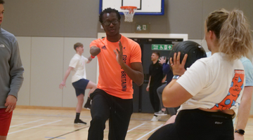 Strength and conditioning interns train with Paralympic medallist Ola Abidogun