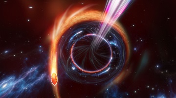 Cosmic fireworks as distant star ‘squeezed’ by massive black hole