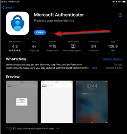 Microsoft Authenticator screenshot from App Store