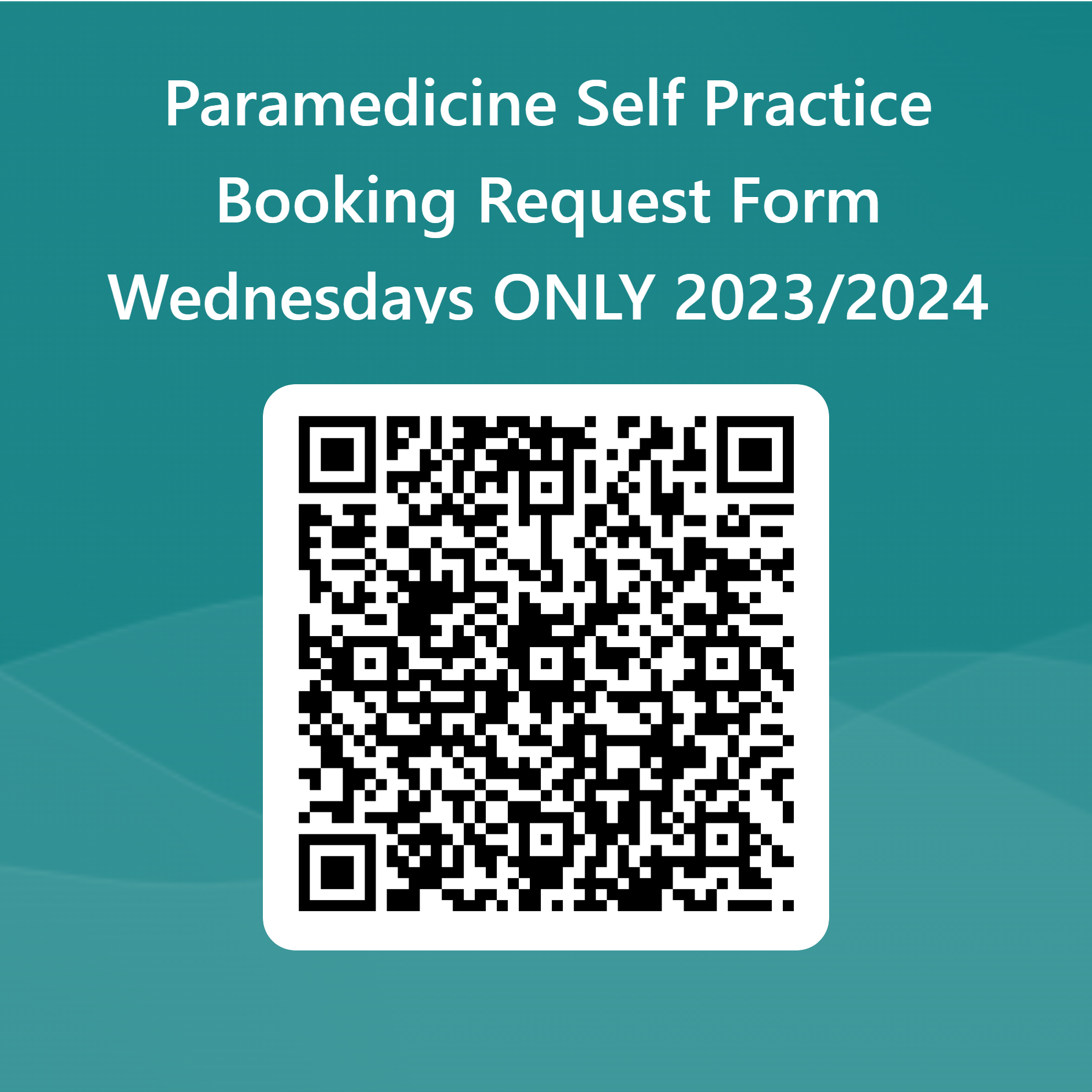 Paramedic Self-Practice Room Bookings