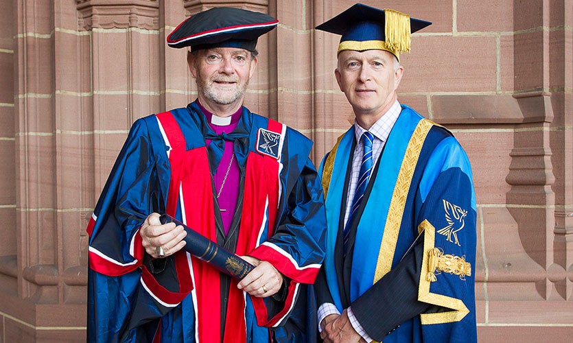 The Rt Revd James Jones with Vice-Chancellor Nigel Weatherill