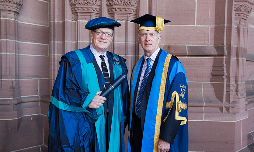 Sir Ken Robinson with Vice-Chancellor Professor Nigel Weatherill