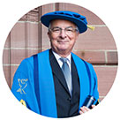 Image of Sir Howard Newby accepting their Honorary Fellowship at LJMU