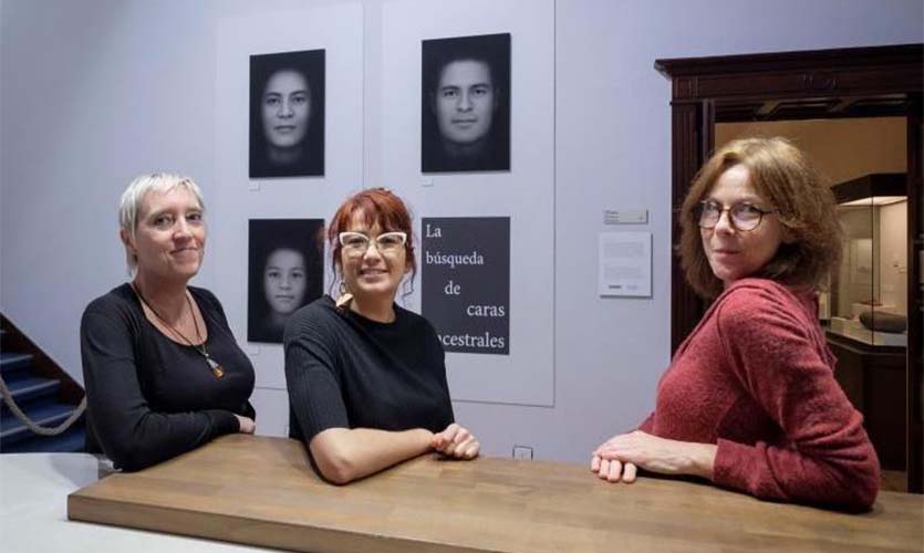 Prof. Caroline Wilkinson, Dr María Castañeyra-Ruiz and Francesca Phillips (Image from EFE)