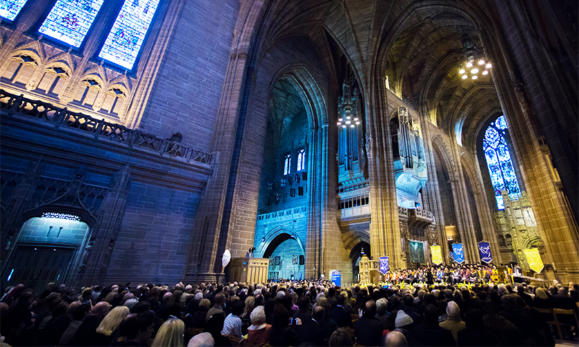 Image of the Gradation ceremony inside the Liverpool Catherdral