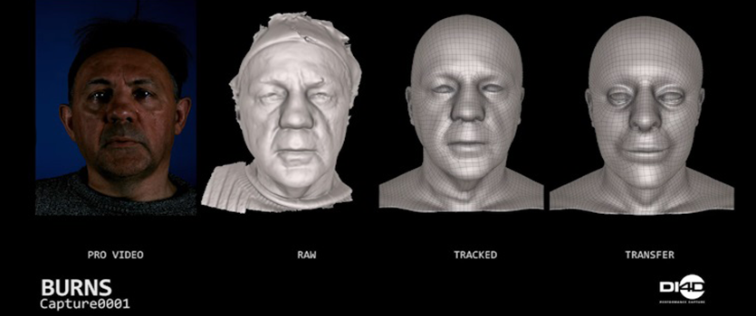Image showing the various stages of reconstructing the face of Robert Burns
