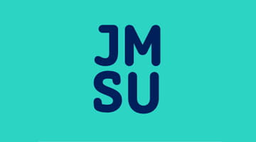 JMSU written in blue text on a green background