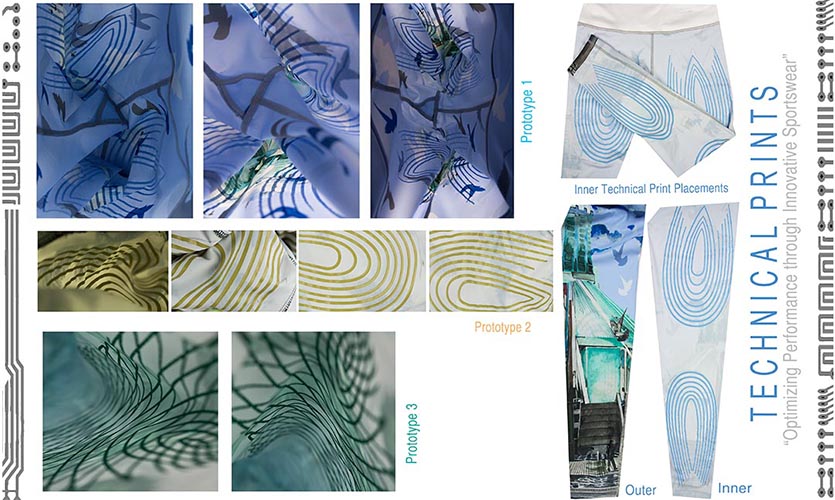 Image of pattern designs and cut outs of leggings