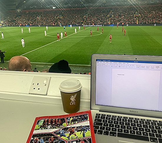 Sports Journalism student covers Champions League